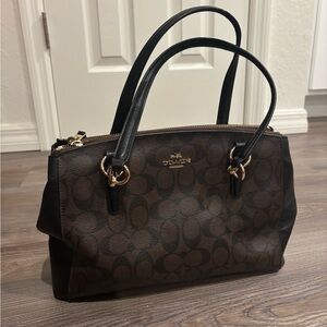 Coach Brown and Black Satchel Bag